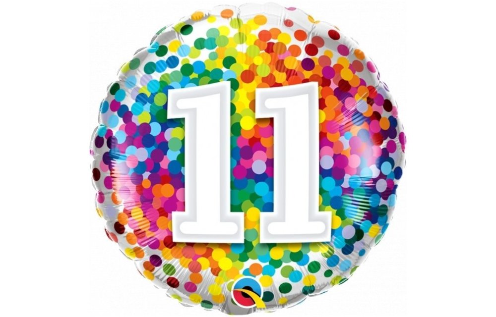 Rainbow Confetti - 11 - 18 inch - Qualatex