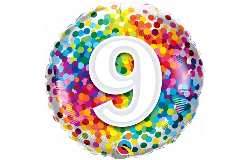 Rainbow Confetti - 9 - 18 inch - Qualatex