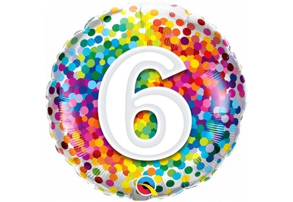 Rainbow Confetti - 6 - 18 inch - Qualatex