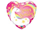 Heart Magical Unicorn Birthday - Q18"/45cm