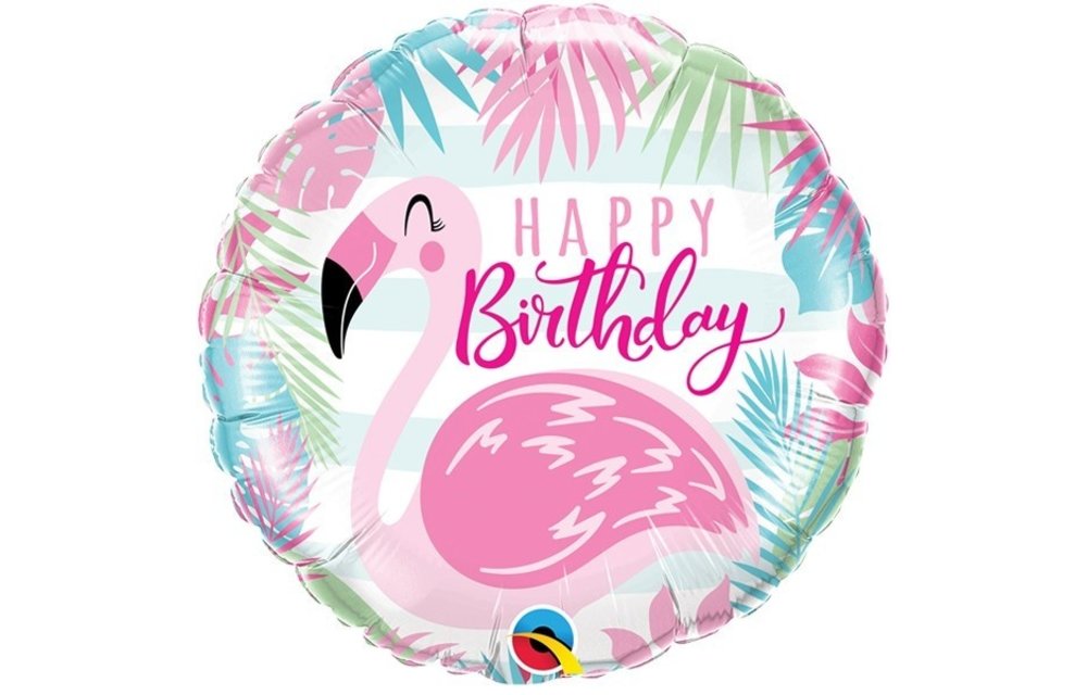 Birthday - Pink Flamingo - 18 inch - Qualatex