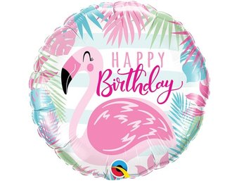 Birthday Pink Flamingo - Q18"/45cm