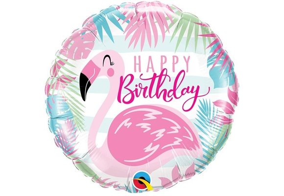 Birthday Pink Flamingo - Q18"/45cm