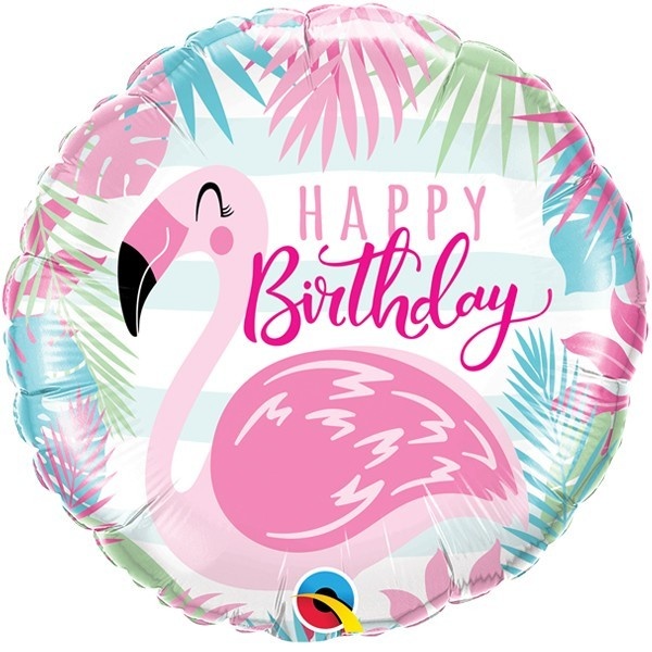 Birthday Pink Flamingo - Q18"/45cm