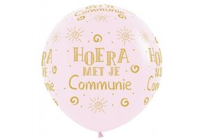 Sempertex 36 inch  - Hoera met je Communie - Pastel Matte Pink 609 - 2 ct
