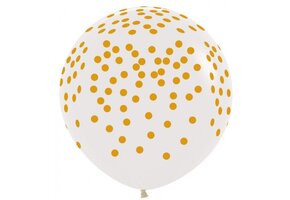 R36 - Confetti Gold Print - Clear 390 - 2 Stuks