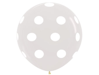 SALE > R36 - Polka Dot - Crystal Clear 390 - 2 Stuks