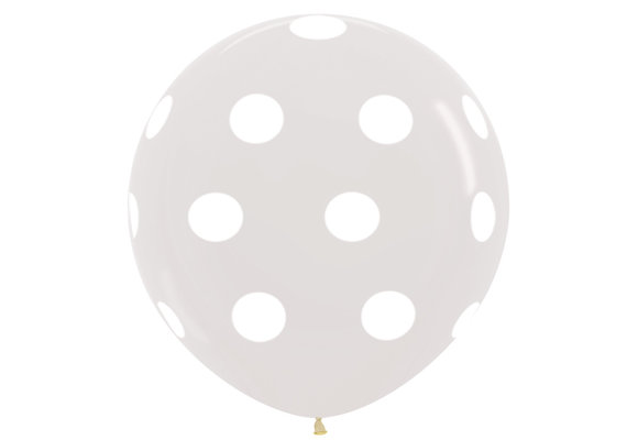 R36 - Polka Dot - Crystal Clear 390 - 2 Stuks