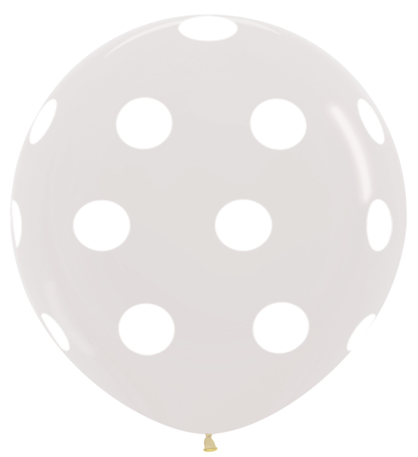 Sempertex 36 inch  - Polka Dot - Crystal Clear 390