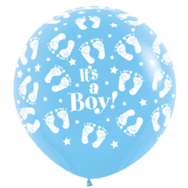 Sempertex 36 inch  - It's A Boy Footprint - Blue 039