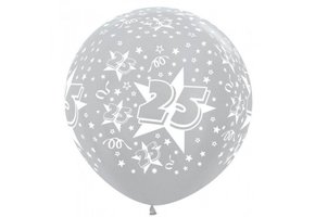 R36 - Cijfer 25 - Silver 481 - 2 pcs