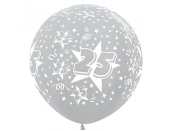 R36 - Cijfer 25 - Silver 481 - 2 Stuks