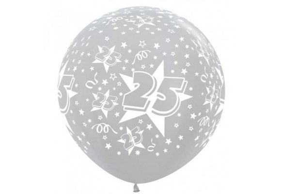 R36 - Cijfer 25 - Silver 481 - 2 pcs