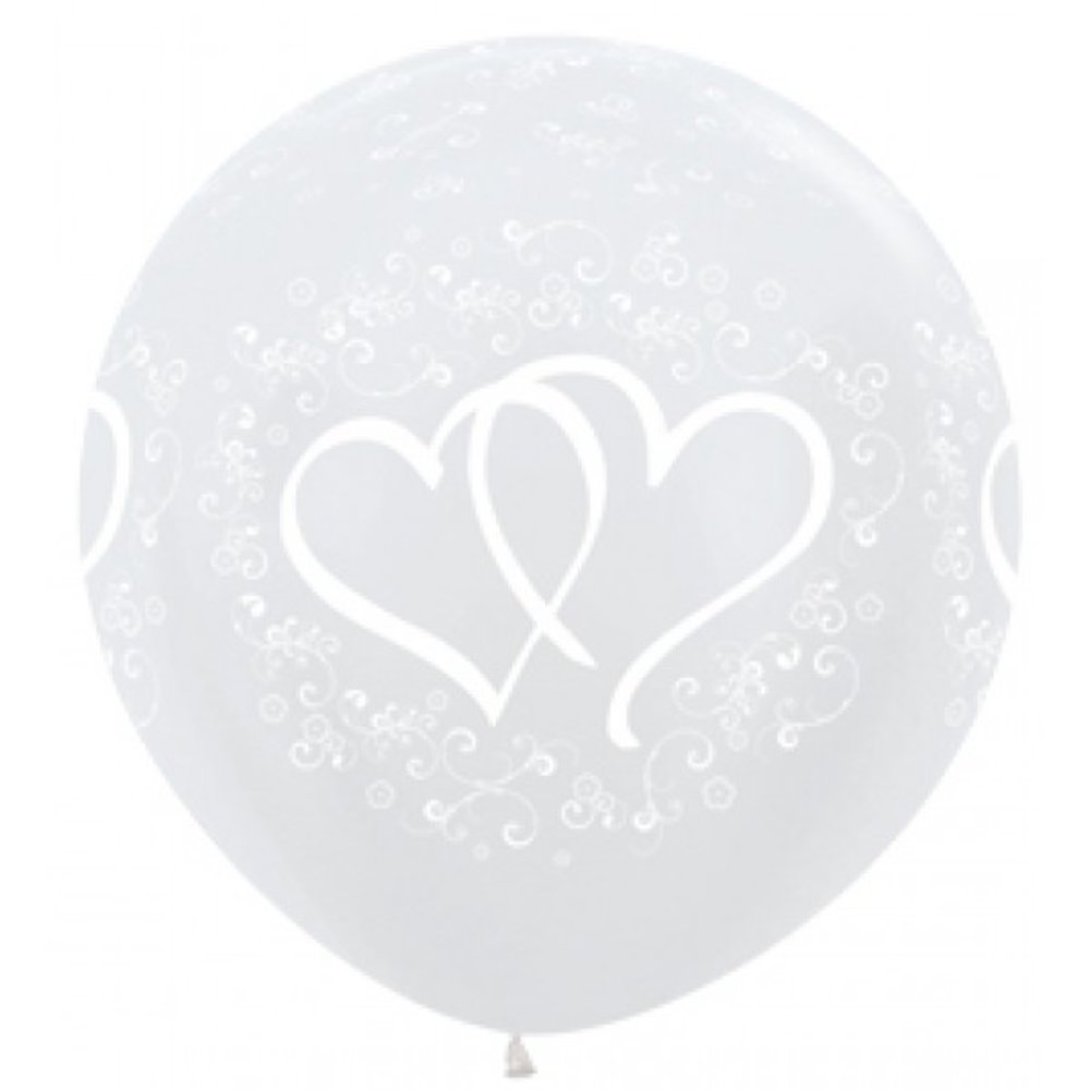 Sempertex 24 inch - Wedding Hearts - Clear 390 - 2 Pieces - Theme ...