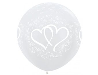 R24 - Entwined Hearts - Crystal Clear 390 - 2 Pcs