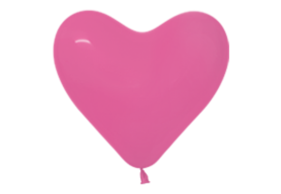 Sempertex 12 inch  HEART - Fuchsia 012 - 50 pcs