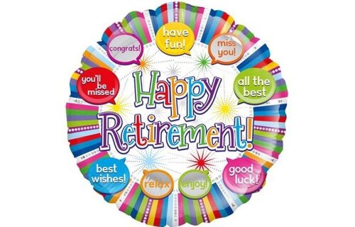Retirement Speech Bubbles - O18"/45cm