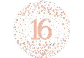 Sparkling Fizz - 16 - White/Rose Gold - O18"/45cm