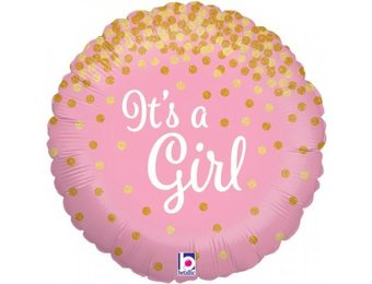 It's A Girl Glittering Holographic - Betallic 18"/45cm