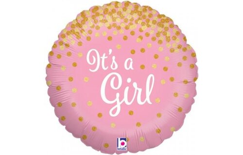 It's A Girl Glittering Holographic - Betallic 18"/45cm