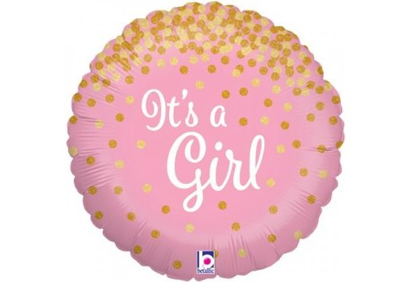 It's A Girl - Glittering Holographic - 18 inch - Betallic