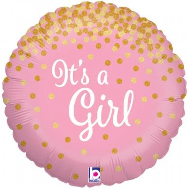 It's A Girl - Glittering Holographic - 18 inch - Betallic