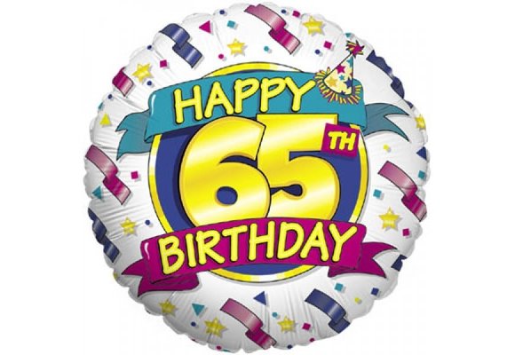 Birthday Banners - 65 - O18"/45cm