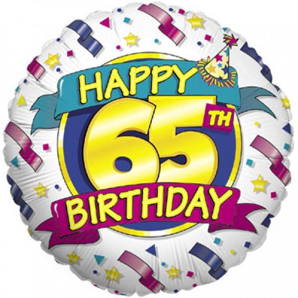 Birthday Banners - 65 - O18"/45cm