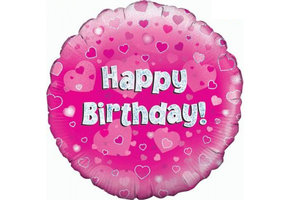 SALE > Birthday - Pink Holographic - 18 inch - Oaktree