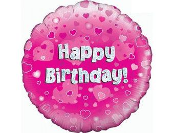 SALE > Birthday - Pink Holographic - 18 inch - Oaktree