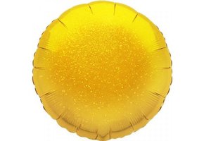 Round - Glittering Holographic Gold - 18 inch - Oaktree