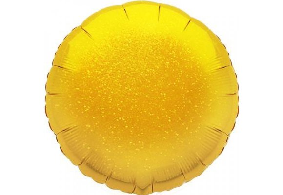 Round - Glittering Holographic Gold - 18 inch - Oaktree