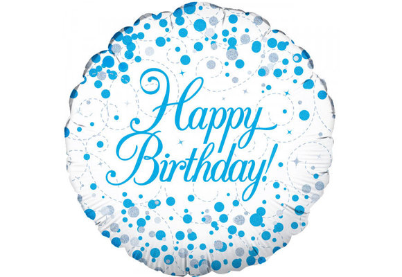 SALE > Sparkling Fizz - Blue - Birthday - 18 inch - Oak.