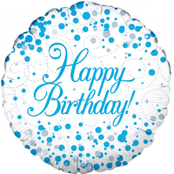 Sparkling Fizz - Birthday - Blue - O18"/45cm