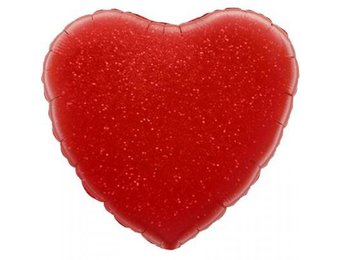 Heart - Glittering Holographic Red - 18 inch - Oaktree