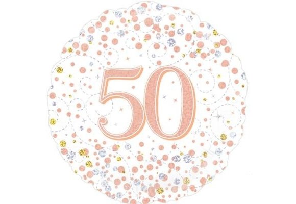 Sparkling Fizz - 50 - White/Rose Gold - 18 inch - Oaktree