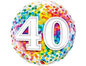 SALE > Rainbow Confetti - 40 - 18 inch - Qualatex