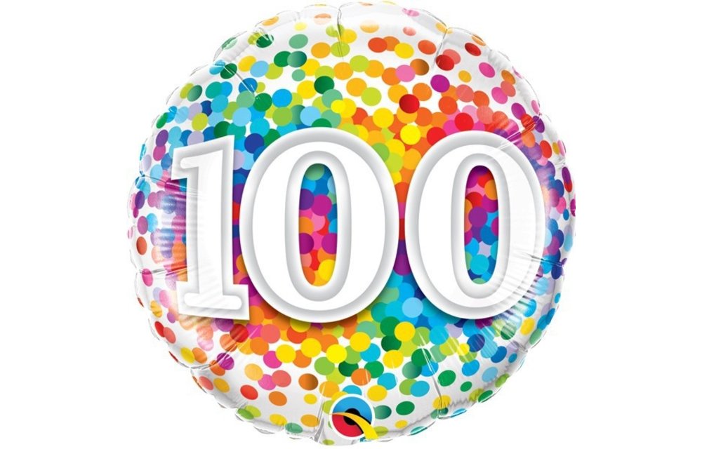 SALE > Rainbow Confetti - 100 - 18 inch - Qualatex