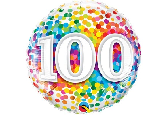 SALE > Rainbow Confetti - 100 - 18 inch - Qualatex