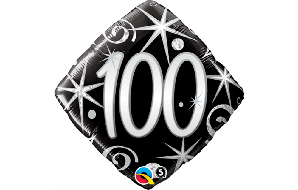 SALE > Square 100 Elegant Sparkles & Swirls - 18 inch - Qualatex