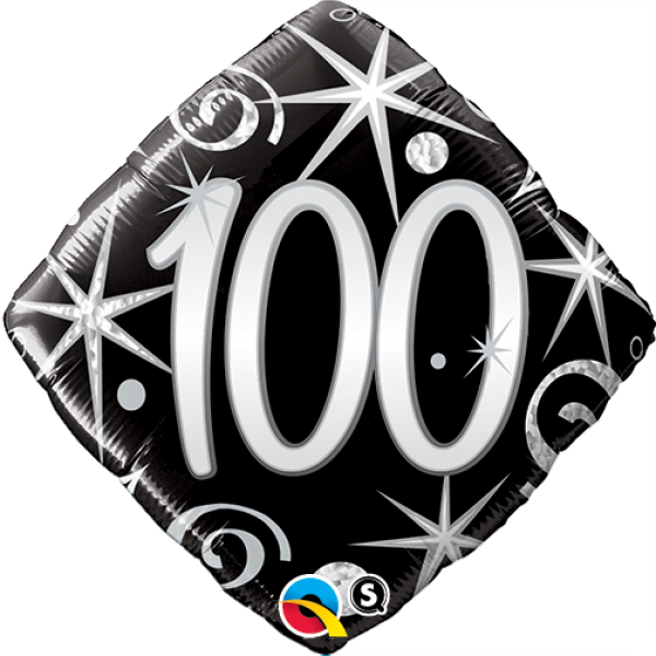 SALE > Square 100 Elegant Sparkles & Swirls - 18 inch - Qualatex