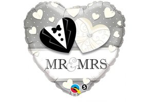 Heart Mr & Mrs Wedding - Q18"/45cm