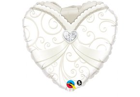 HEART - Wedding Gown - 18 inch - Qualatex