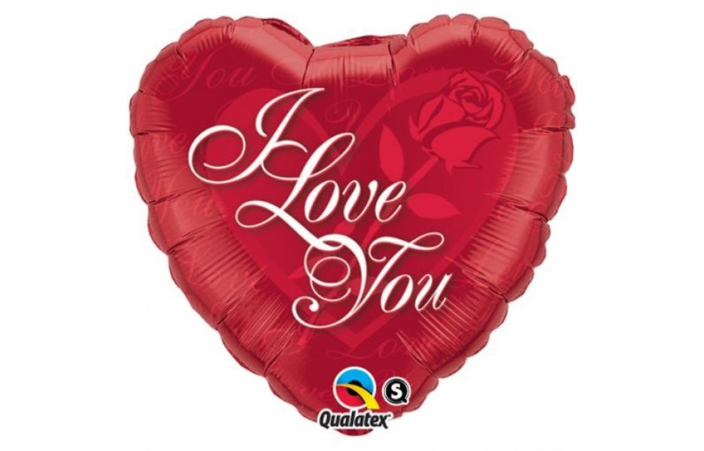 Heart - I Love You Red Rose - 18 inch - Qualatex