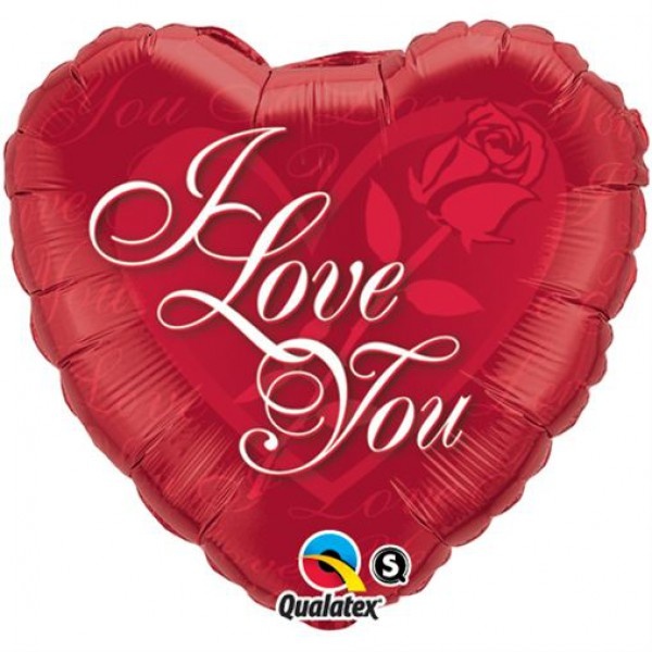 HRT I Love You Red Rose - Q18"/45 cm