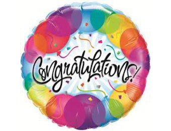Congratulations Balloons - Q18"/45cm
