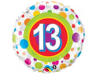 SALE > Colourful Dots Age 13 - Q18"/45cm