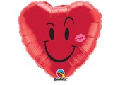 Heart Naughty Smile and a Kiss - Q18"/45cm