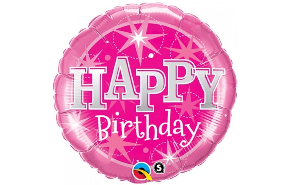 Birthday Pink Sparkle - 18 inch - Qualatex