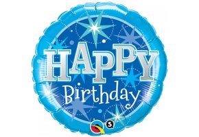 Birthday Blue Sparkle - Q18"/45cm